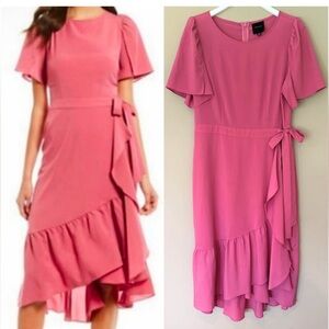 Alex Marie Faux wrap mauve pink dress